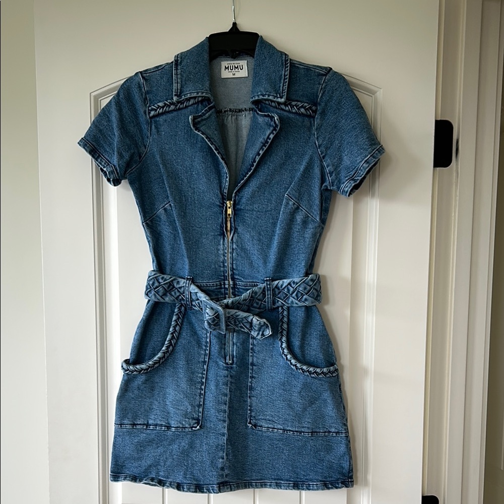 Show Me Your MuMu Blue Denim Mini Dress